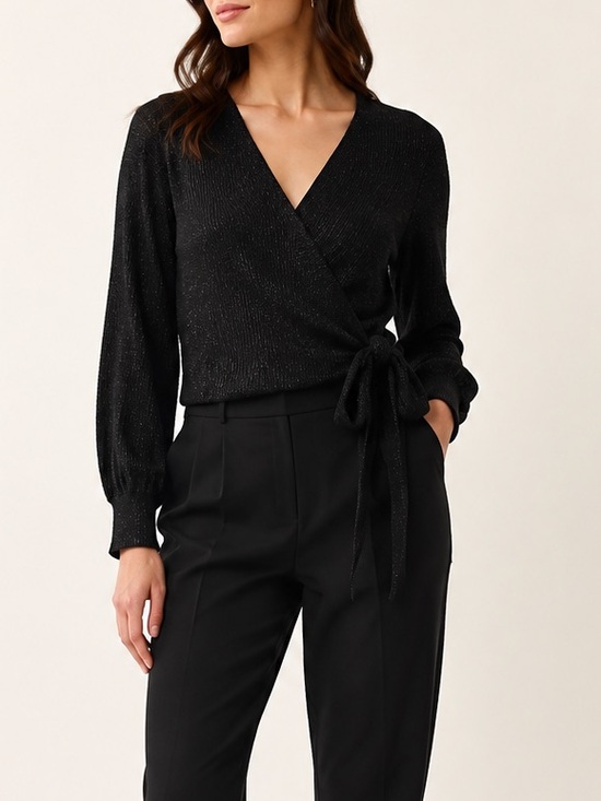 RW&CO. Sweaters - RW&CO. Black Sparkle Wrap Cardigan - Size S